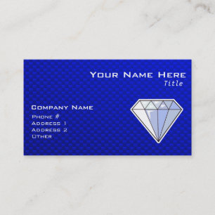 Carte De Visite Diamant bleu