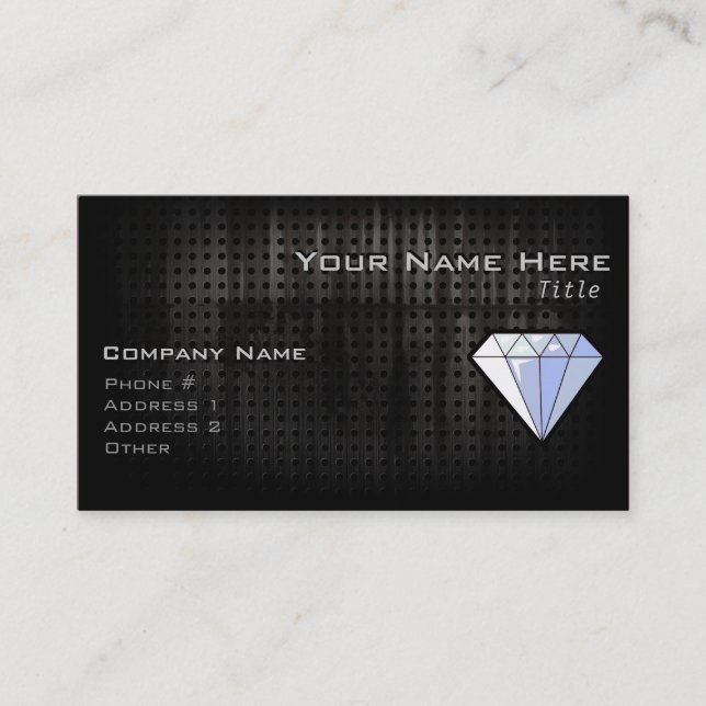Carte De Visite Diamant grunge (Devant)