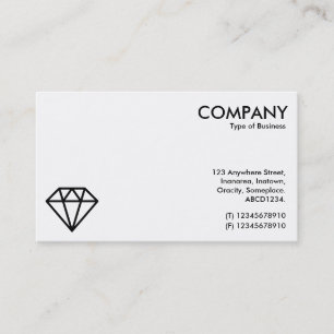 Carte De Visite Diamant - Noir sur blanc
