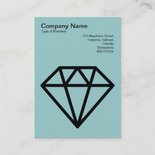 Carte De Visite Diamant - Noir sur gris bleu clair