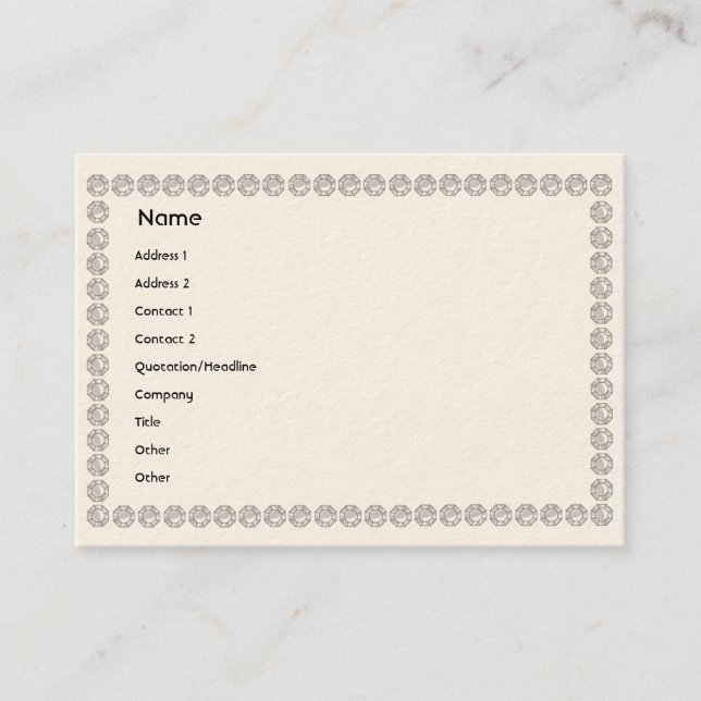 Carte De Visite Diamants blancs - potelés (Devant)