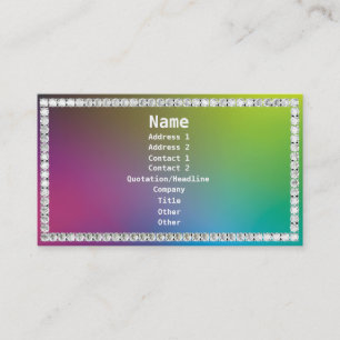 Carte De Visite Diamants colorés