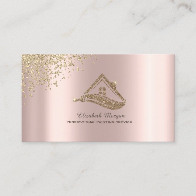 Carte De Visite Diamants de brosse de toit Gold House (Devant)