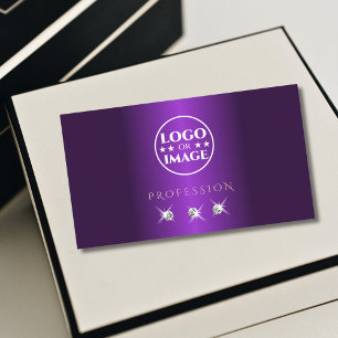 Carte De Visite Diamants d'étincelle en or violet Rose de luxe ave