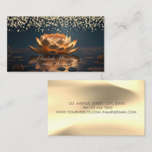 Carte De Visite Diamants d'or Lotus Dark