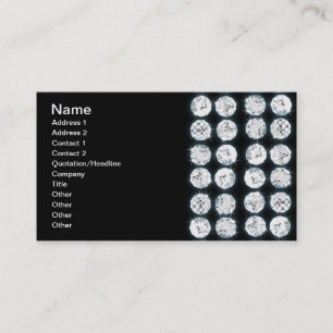Carte De Visite Diamants élégants de Faux d'affaires