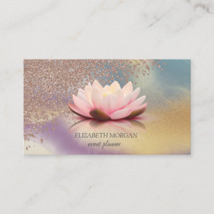 Carte De Visite Diamants Élégants Modernes Lotus Colorés