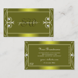 Carte De Visite Diamants étincelants jaunes de moutarde orange Mon