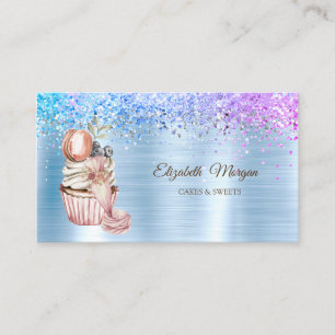 Carte De Visite Diamants,Gâteau,Candies,Outil de pâtisserie Bleu M