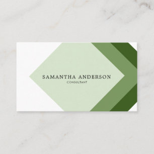 Carte De Visite Diamants verts foncés Simple Moderne