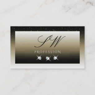 Carte De Visite Diamètre d'étincelle en platine beige