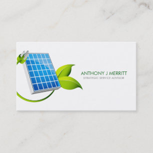 Carte de visite d'icône de panneau solaire