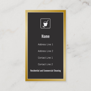 Carte de visite d'icône de service de nettoyage
