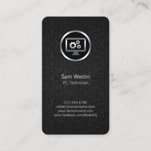 CARTE DE VISITE d'icônes du technicien informatiqu