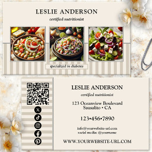Carte De Visite Diététiste Nutritionniste Coach Santé Photographe 