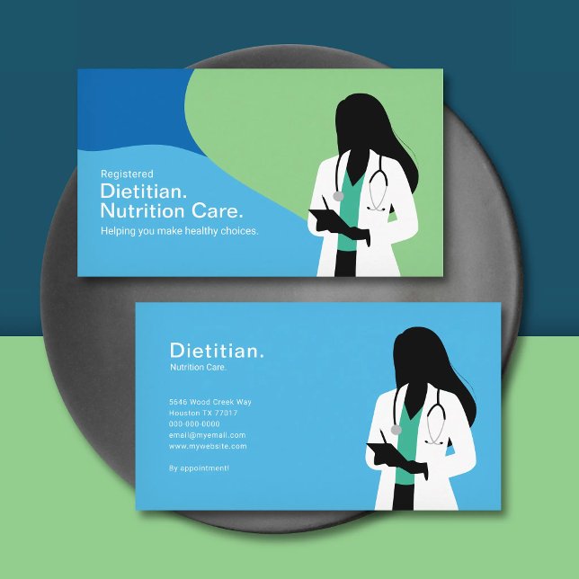 Carte De Visite Dietitian - Nutrition Care (Dietitian - Nutrition Care Business Card)