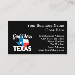 Carte De Visite Dieu bénisse le Texas