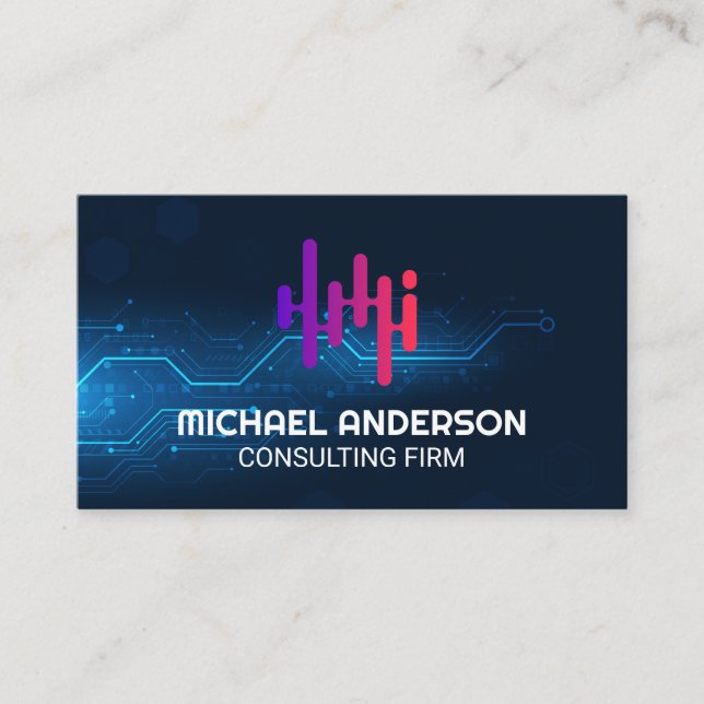 Carte De Visite Digi Background Modern Logo (Devant)