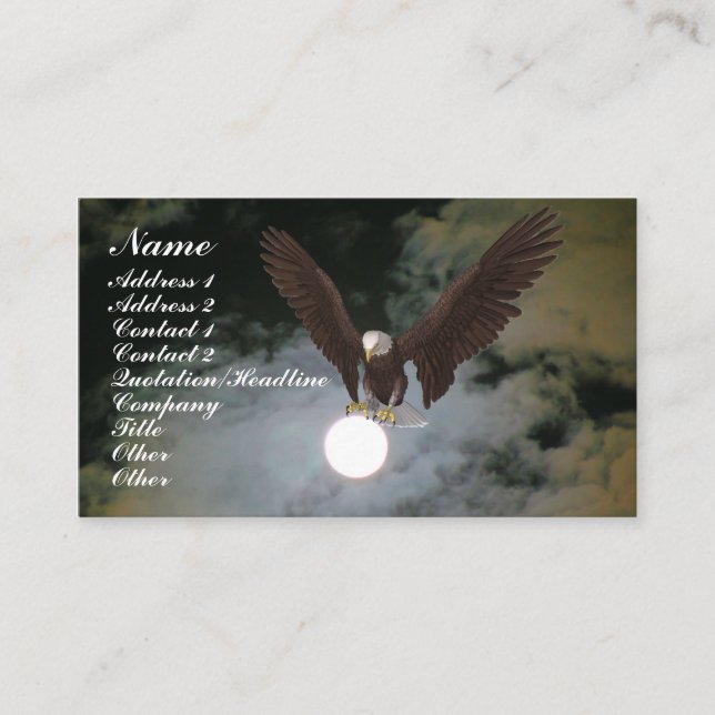 Carte de visite d'Imaginaire de Pleine lune Bald E (Devant)