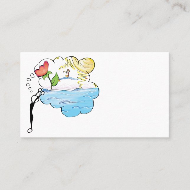 Carte de visite d'imagination de yoga d'enfants (Devant)