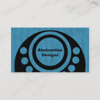 Carte de visite Dimensions Abstraites, Bleu gras