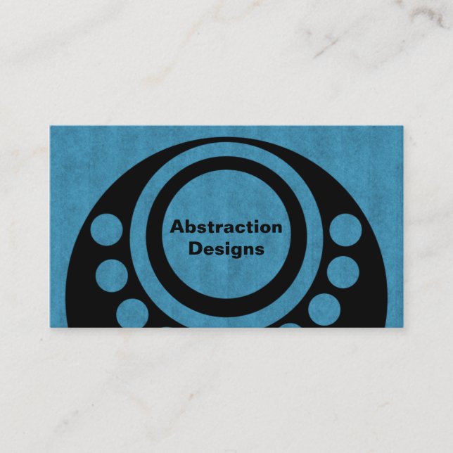 Carte de visite Dimensions Abstraites, Bleu gras (Devant)