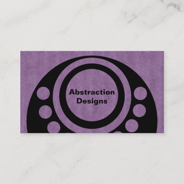 Carte de visite Dimensions Abstraites, Violet (Devant)