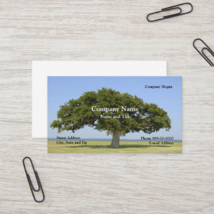 Carte de visite d'inclinaison de l'arbre de paysag