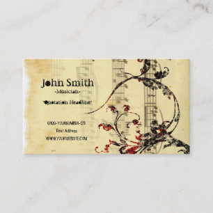 Carte de visite d'industrie musicale