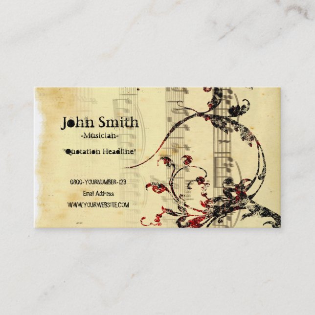 Carte de visite d'industrie musicale (Devant)