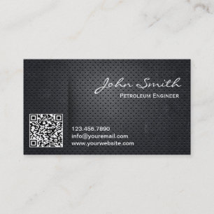 Carte de visite d'ingénieur de pétrole de code en