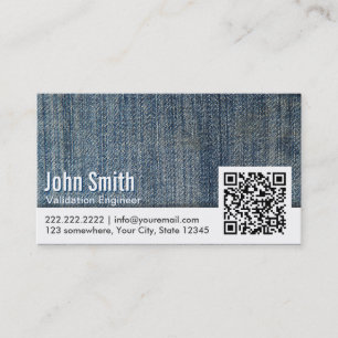 Carte de visite d'ingénieur de validation de code
