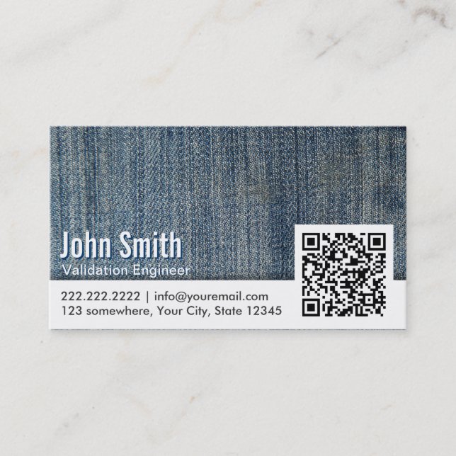 Carte de visite d'ingénieur de validation de code (Devant)
