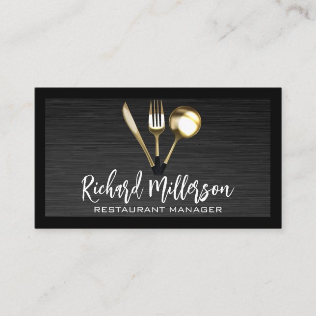 Carte De Visite Dinnerware Gold Lux | Culinaire (Devant)