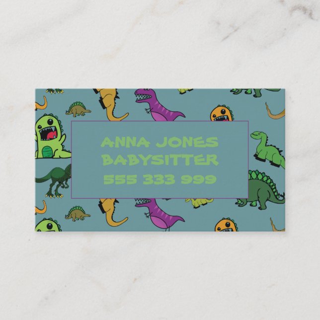 Carte De Visite Dinosaure (Devant)