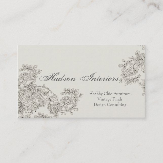 Carte de visite d'inspiration Vintage personnalisa (Devant)
