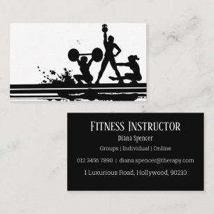 Carte de visite d'instructeur de conditionnement p