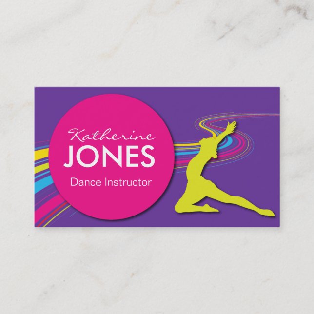 Carte de visite d'instructeur de danse (Devant)