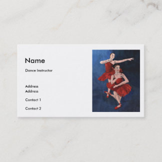 Carte de visite d'instructeur de danse
