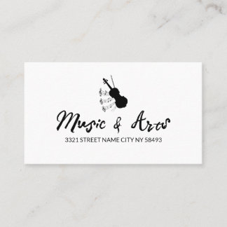 Carte de visite d'instructeur de Music Studio