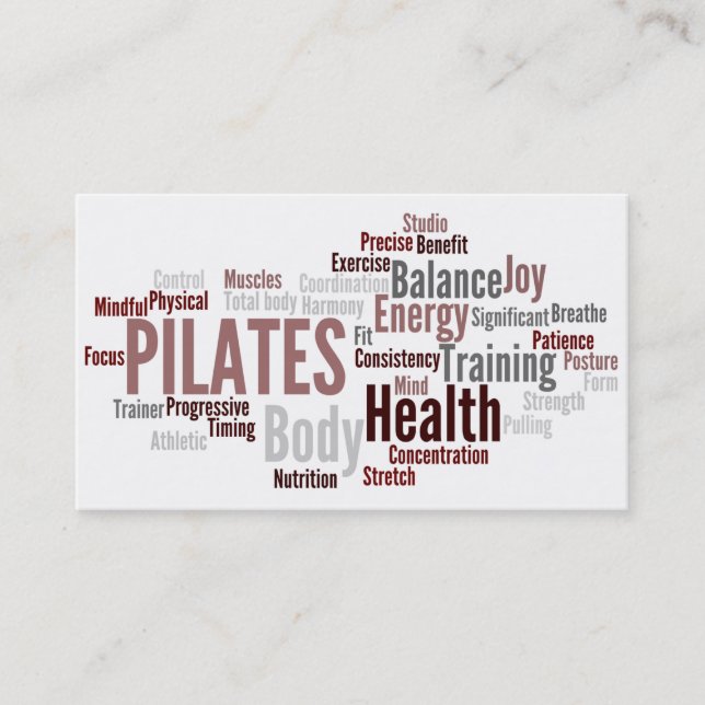 Carte de visite d'instructeur de PILATES (Devant)