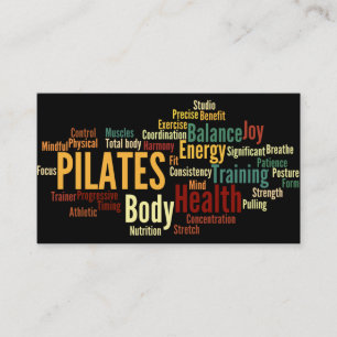 Carte de visite d'instructeur de PILATES