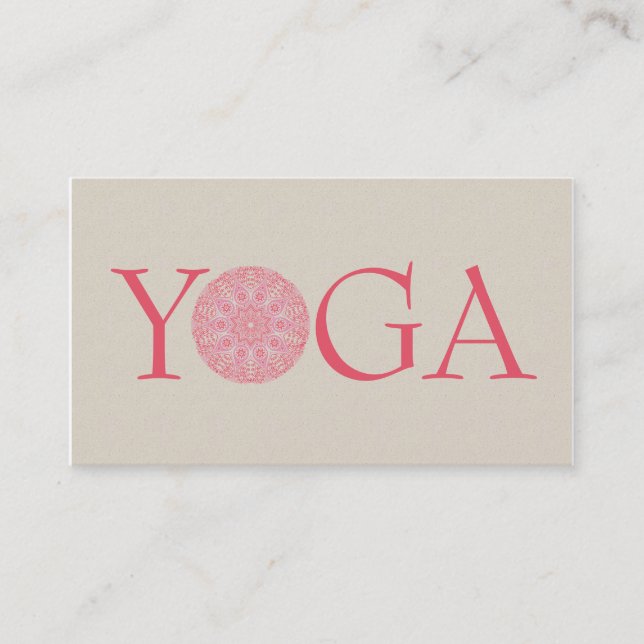 Carte de visite d'instructeur de YOGA (Devant)
