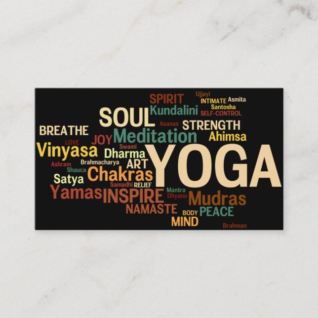 Carte de visite d'instructeur de YOGA (Devant)