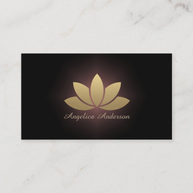 Carte de visite d'instructeur de yoga de fleur de (Devant)
