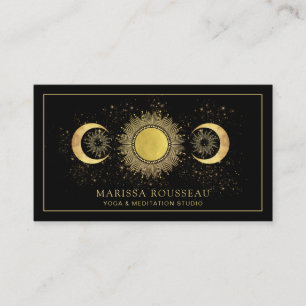 Carte de visite d'instructeur de Yoga Gold Black S