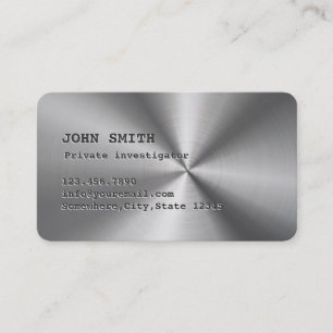 Carte de visite d'investigateur d'acier inoxydable