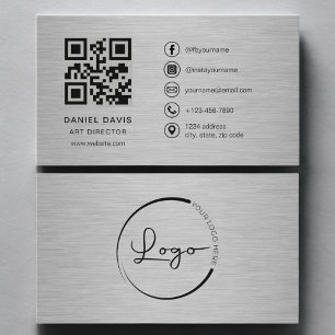 Carte De Visite Directeur artistique Code QR Métal