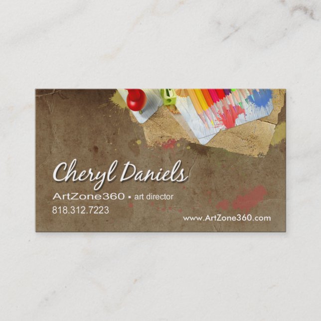 Carte De Visite Directeur artistique : Peintre d'artiste graphique (Devant)