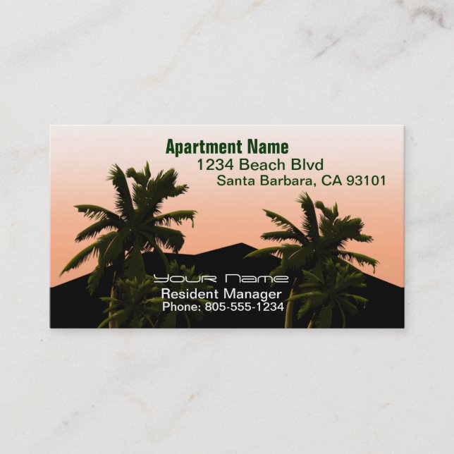 Carte De Visite Directeur d'appartement (Devant)